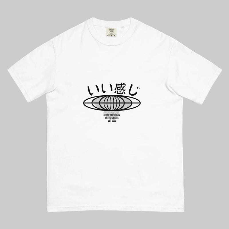 a white tshirt with a black logo on a white background