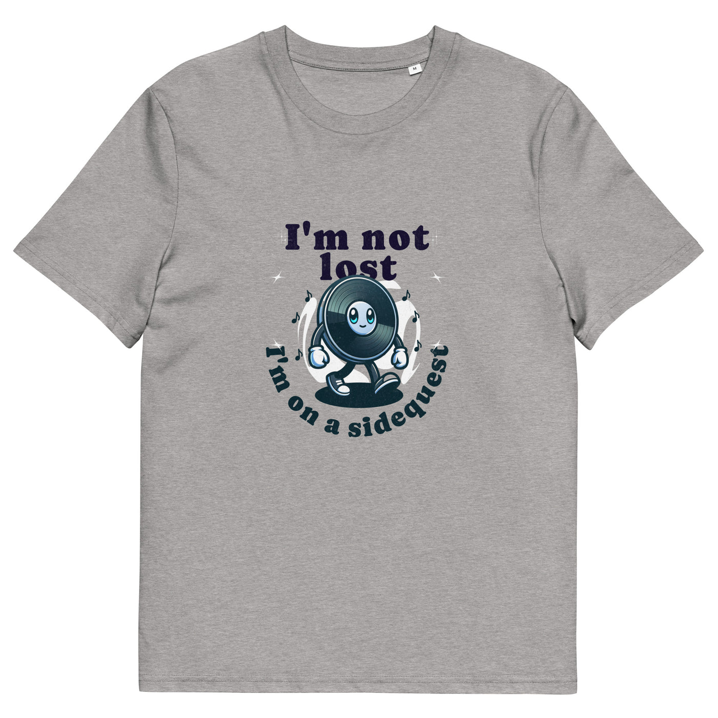 a grey tshirt with a mascot mock up with a font in black lettering