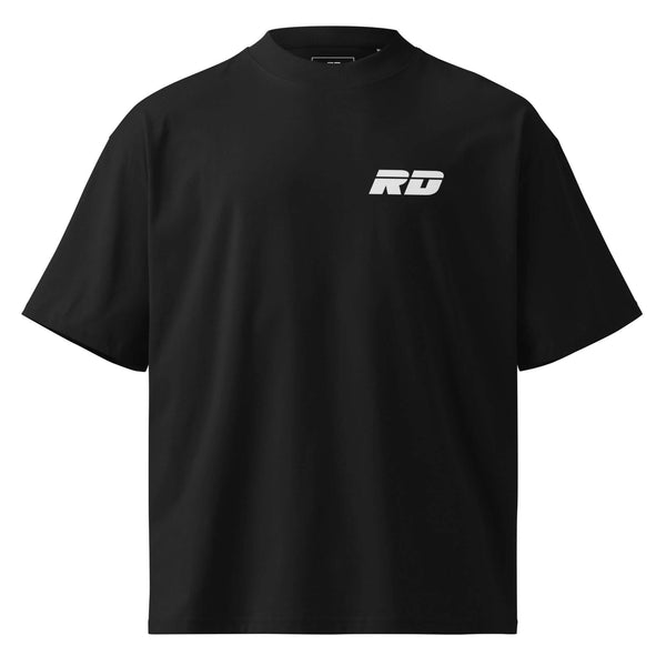 a black t-shirt on white background